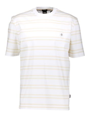 Natural gestreepte t-shirt met korte mouwen Hugo Boss