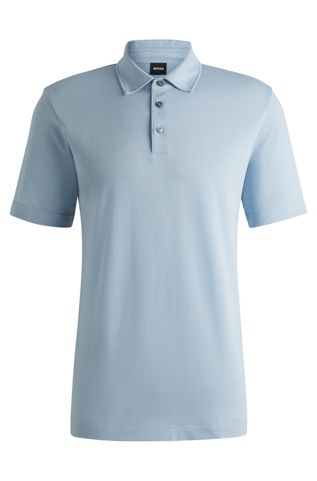 Licht pastel blauwe polo Hugo Boss 