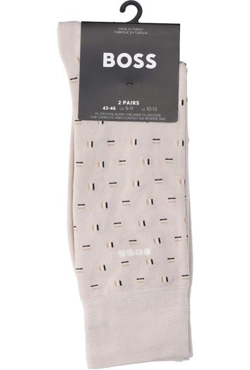 Light beige 2-pack kousen Hugo Boss