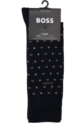 Donkerblauwe kousen 2-pack Hugo Boss