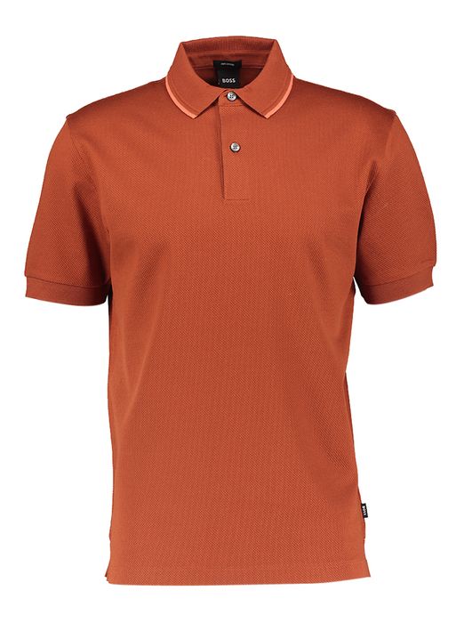 Dark orange polo met korte mouwen Hugo Boss