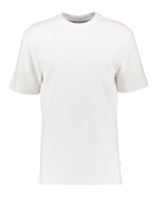 Hugo Boss Witte gebreide T-Shirt met fijne structuur Boss Black