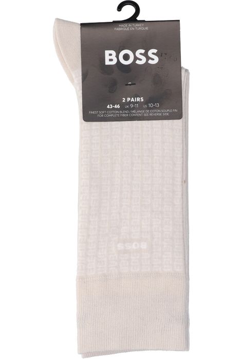 Light beige 2-pack kousen Hugo Boss