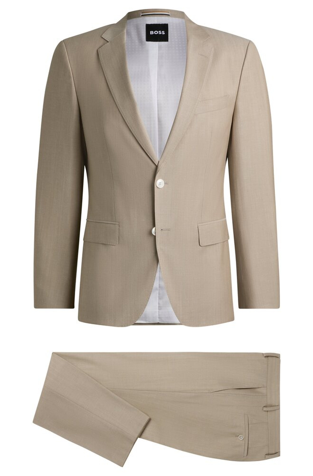 2-delig beige kostuum Hugo Boss