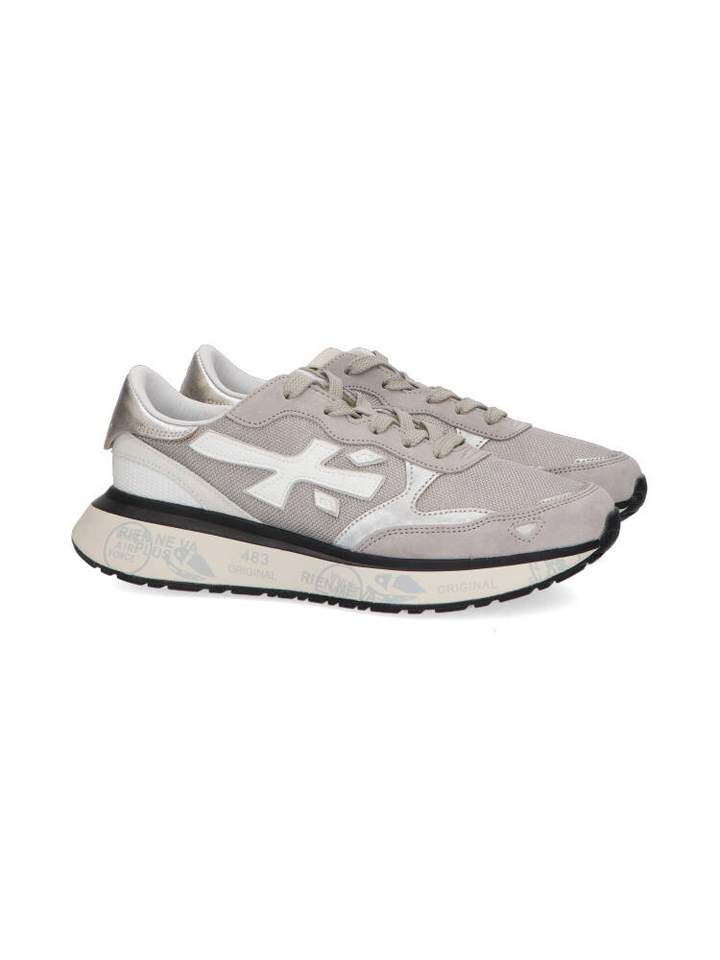 Lichtgrijze lage sneakers Lauryn Premiata