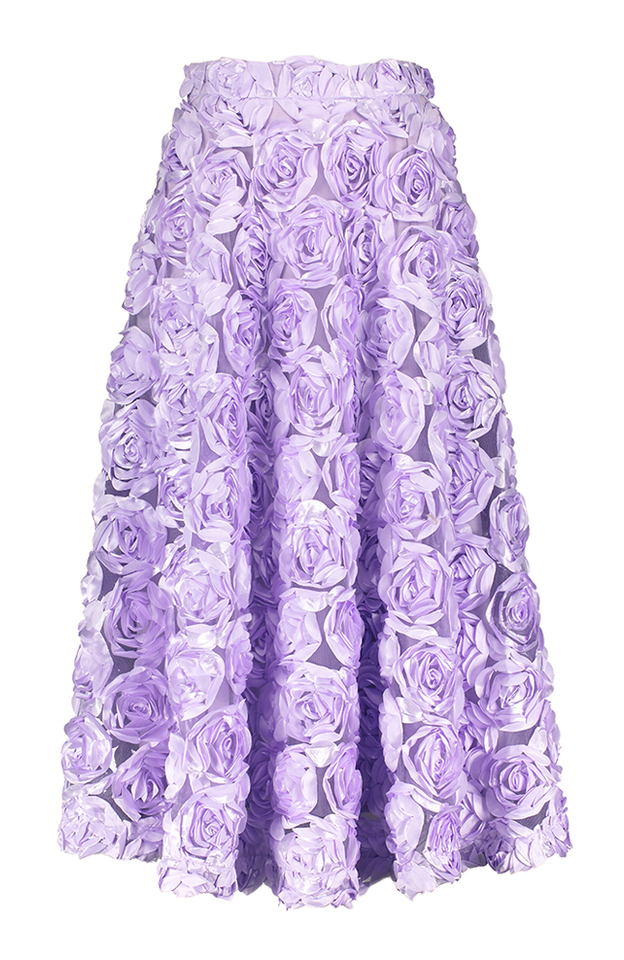 Lila feestelijke rok met bloemen structuur Rotate
