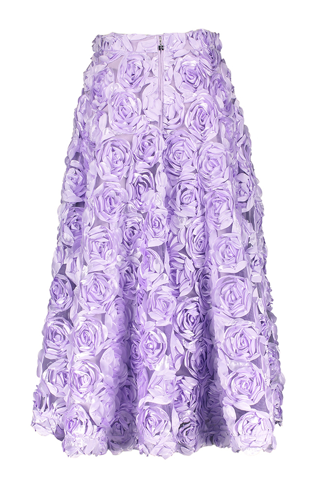 Lila feestelijke rok met bloemen structuur Rotate