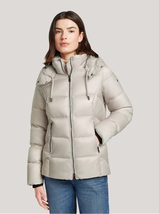 Parelmoerkleurige padded jas met kap Winnipeg Reset