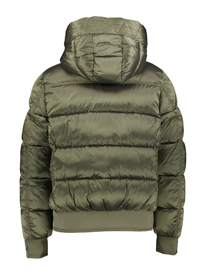 Kaki groene puffer jacket Geneve Reset 