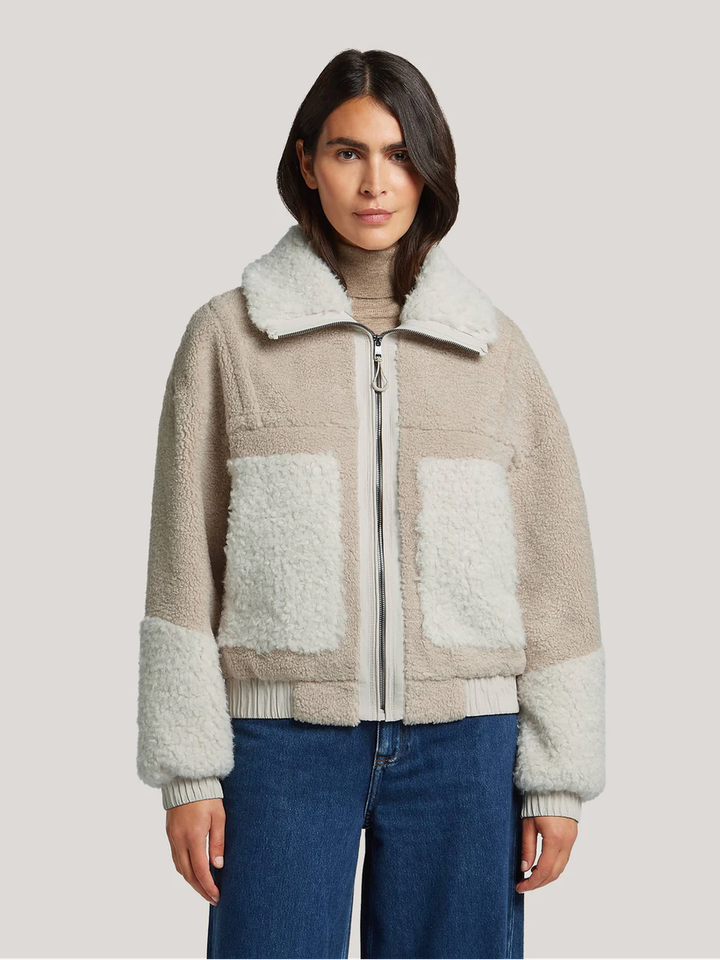 Beige teddy jas Kirsi Reset 