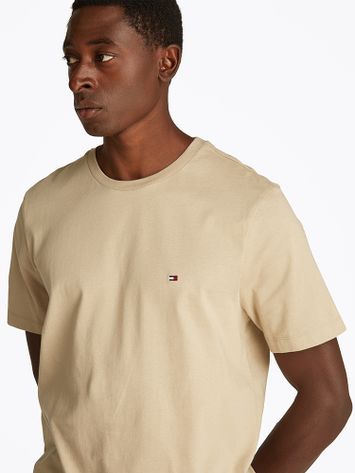 Beige t-shirt met ronde hals Tommy Hilfiger 