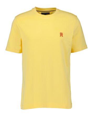 Gele katoenen t-shirt met ronde hals Tommy Hilfiger