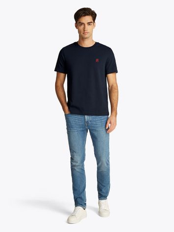 Donkerblauwe t-shirt met ronde hals Tommy Hilfiger 