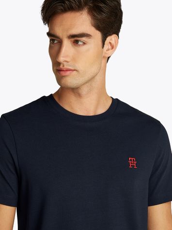 Donkerblauwe t-shirt met ronde hals Tommy Hilfiger 