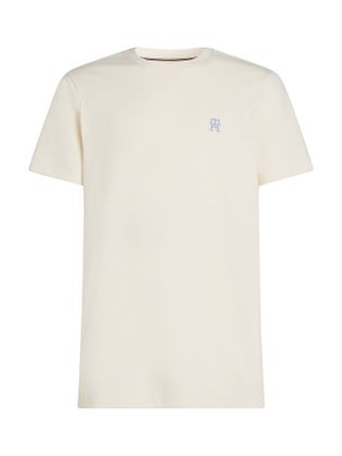 Tommy Hilfiger Ecru katoenen t-shirt met ronde hals