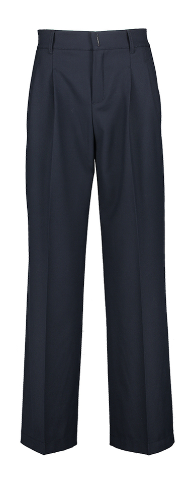 Donkerblauwe wijde broek met bandplooi Mara Wide Leg Rosner 