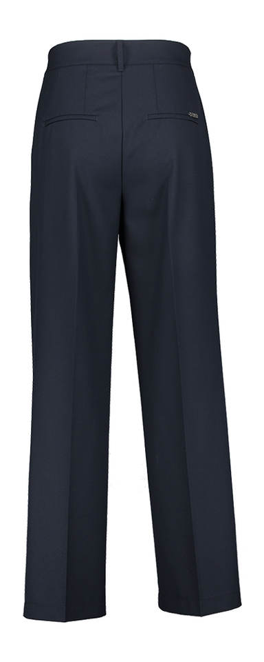 Donkerblauwe wijde broek met bandplooi Mara Wide Leg Rosner 