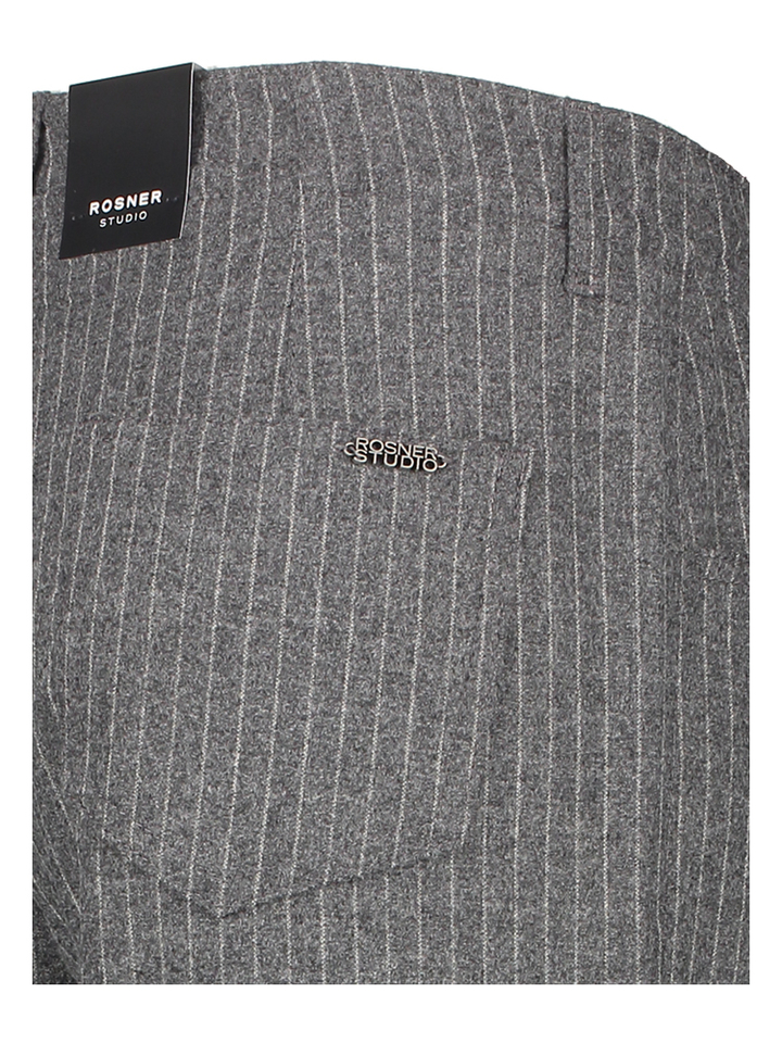 Grijze broek met krijtstreep Rosner 