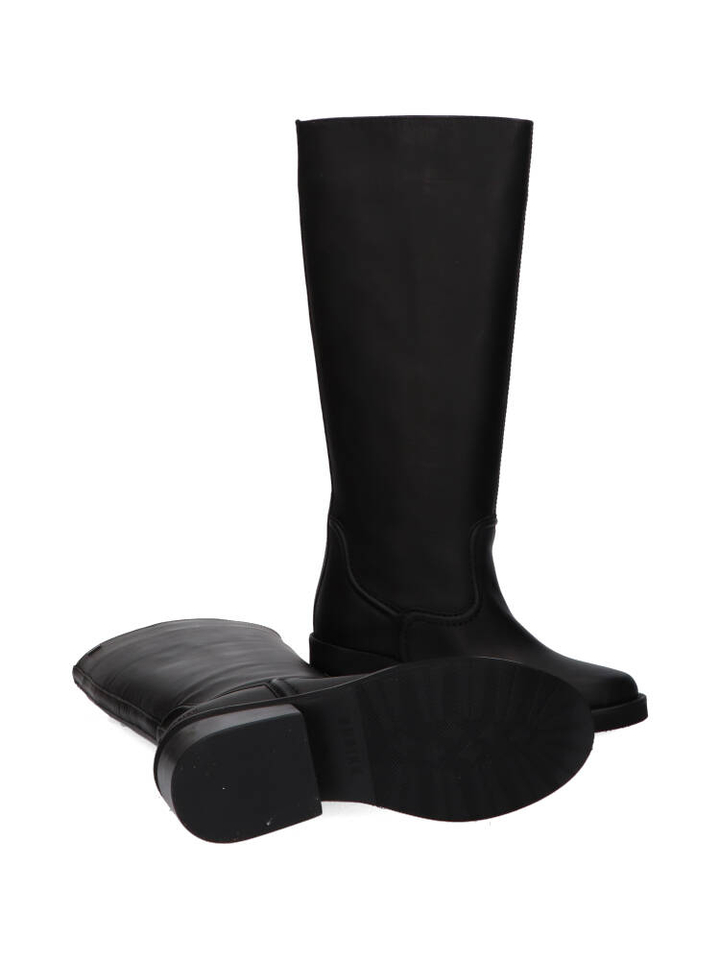 Zwarte lange lederen laarzen Cassy Boot Nubikk