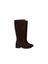 Donkerbruine lange laarzen in suede Cassy Boot Nubikk