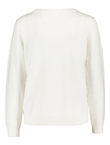 Witte pull met ronde hals Vila