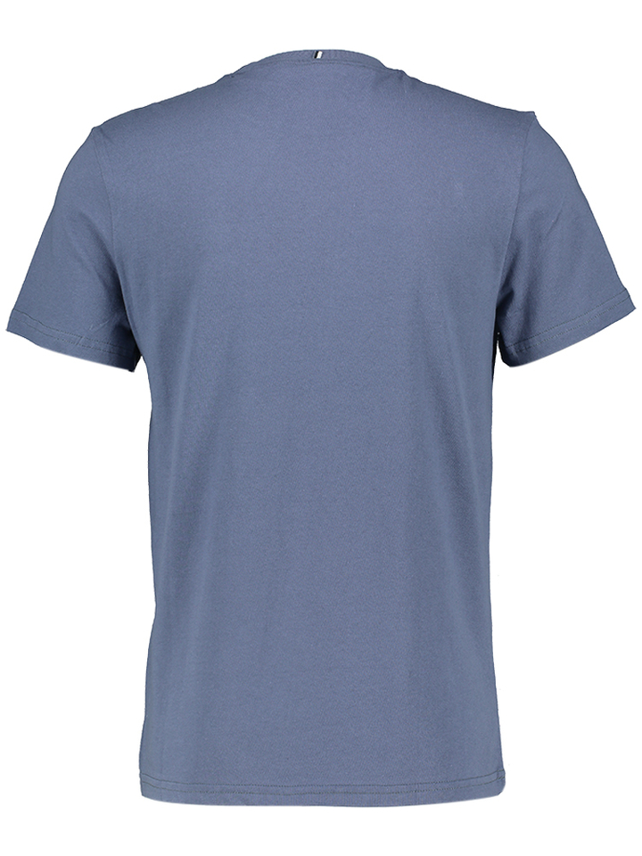 Blauwe t-shirt met fiets logo Faguo 