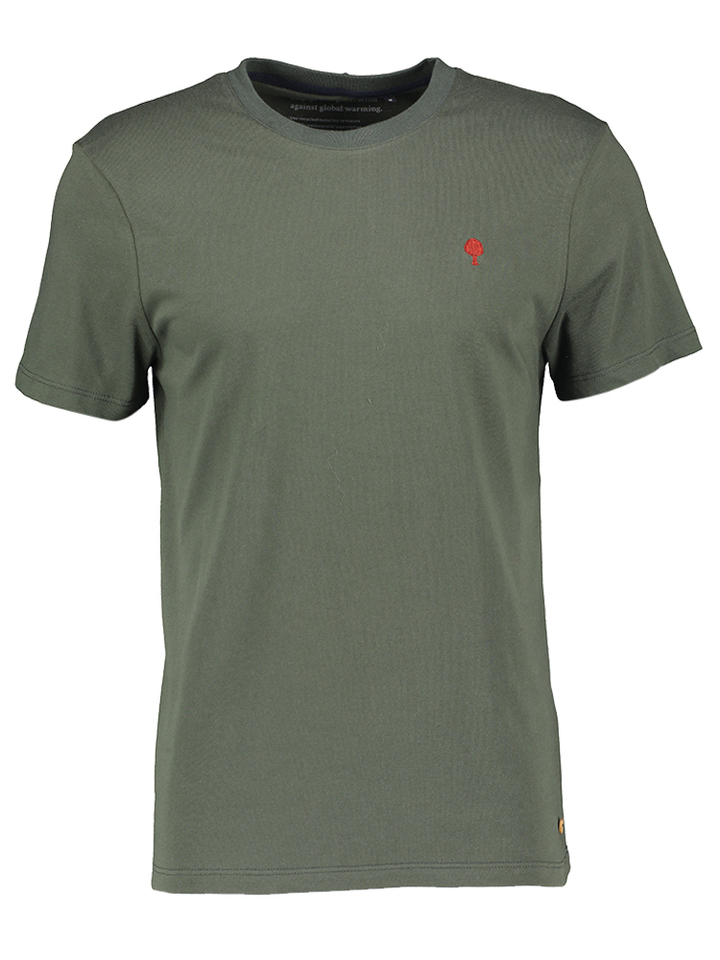 Groene katoenen t-shirt met logo Faguo 