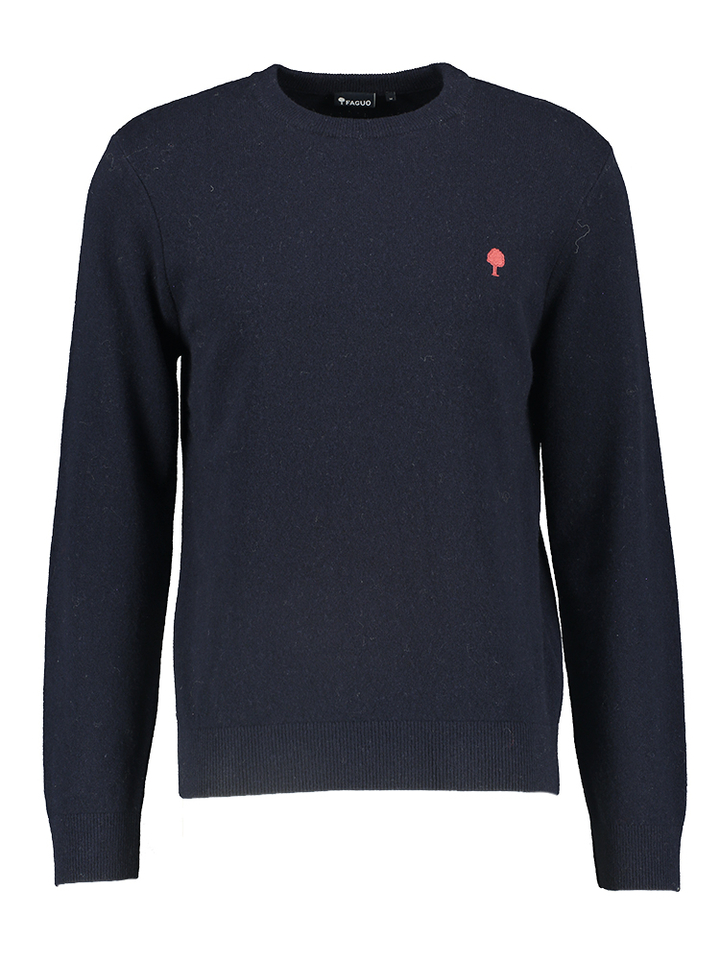 Blauwe wollen trui Faguo 