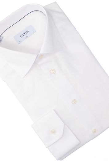 Wit katoenen hemd (slim fit) met lange mouwen Eton