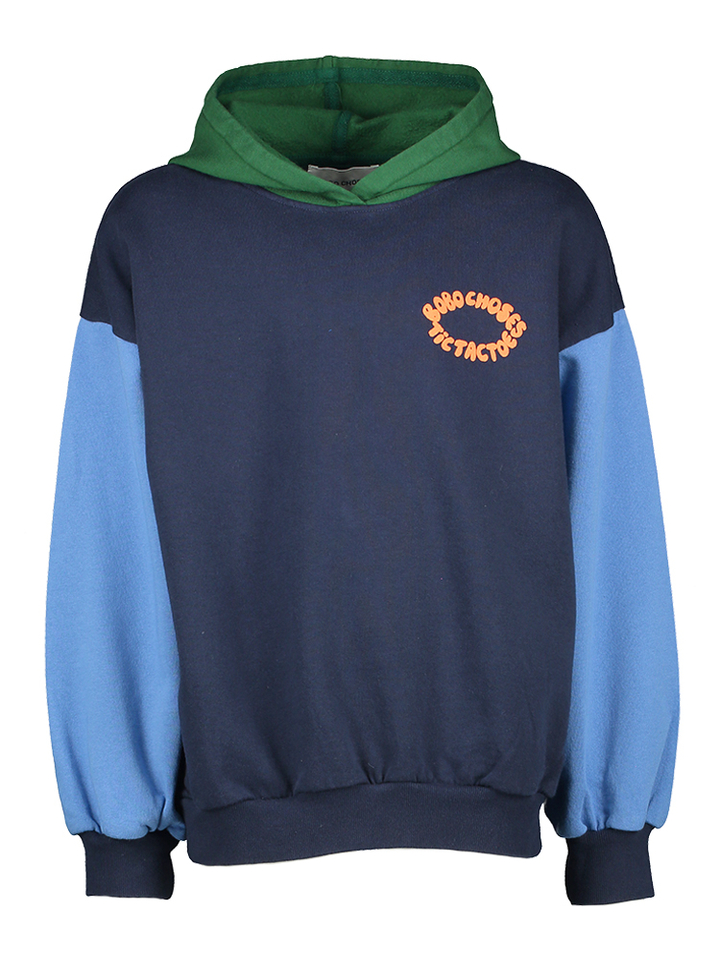 Multicolor sweater met kap Bobo Choses 