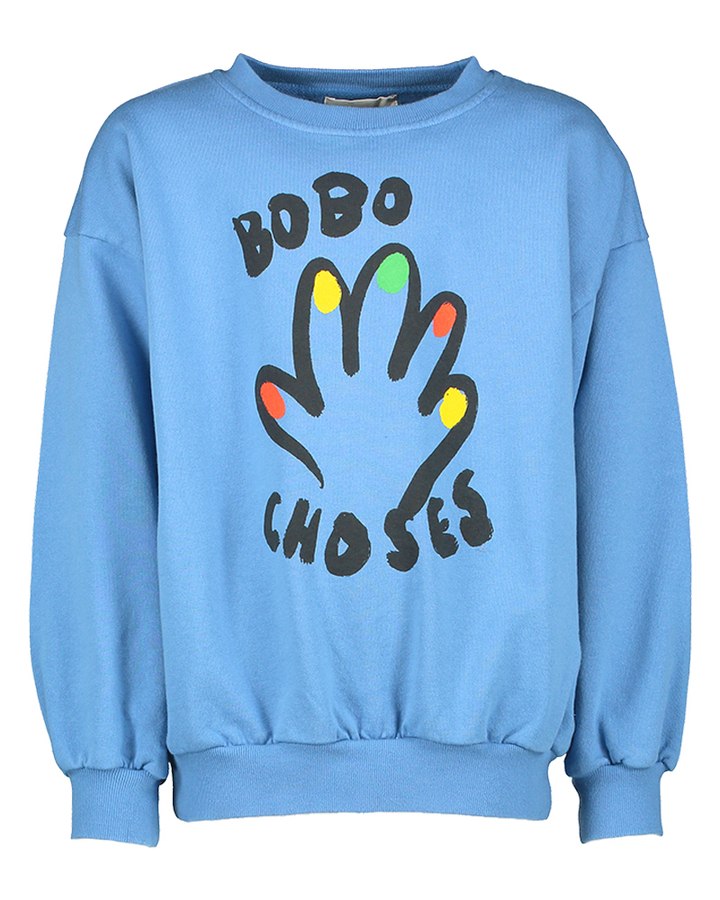 Blauwe trui met opdruk Bobo Choses