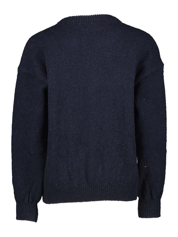 Donkerblauwe gilet met knopen en eendenmotief Bobo Choses