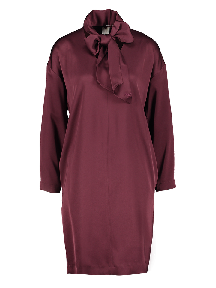Bordeaux jurk met lange mouwen Persia Marella