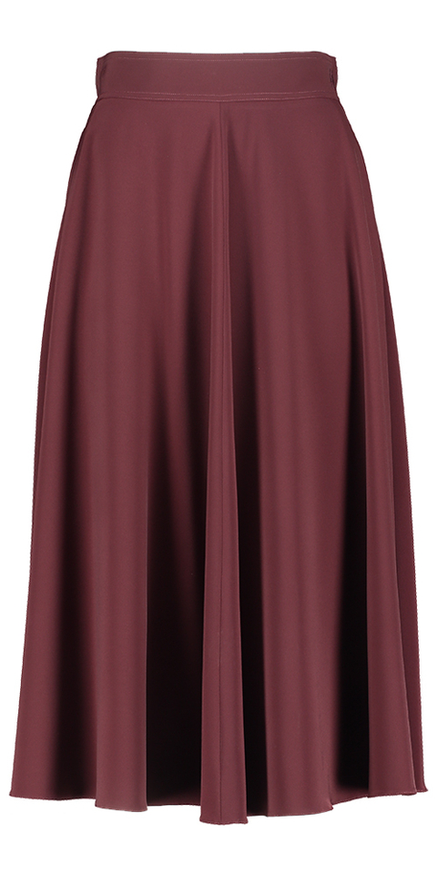 Bordeaux soepelvallende rok met zakken Pina Marella