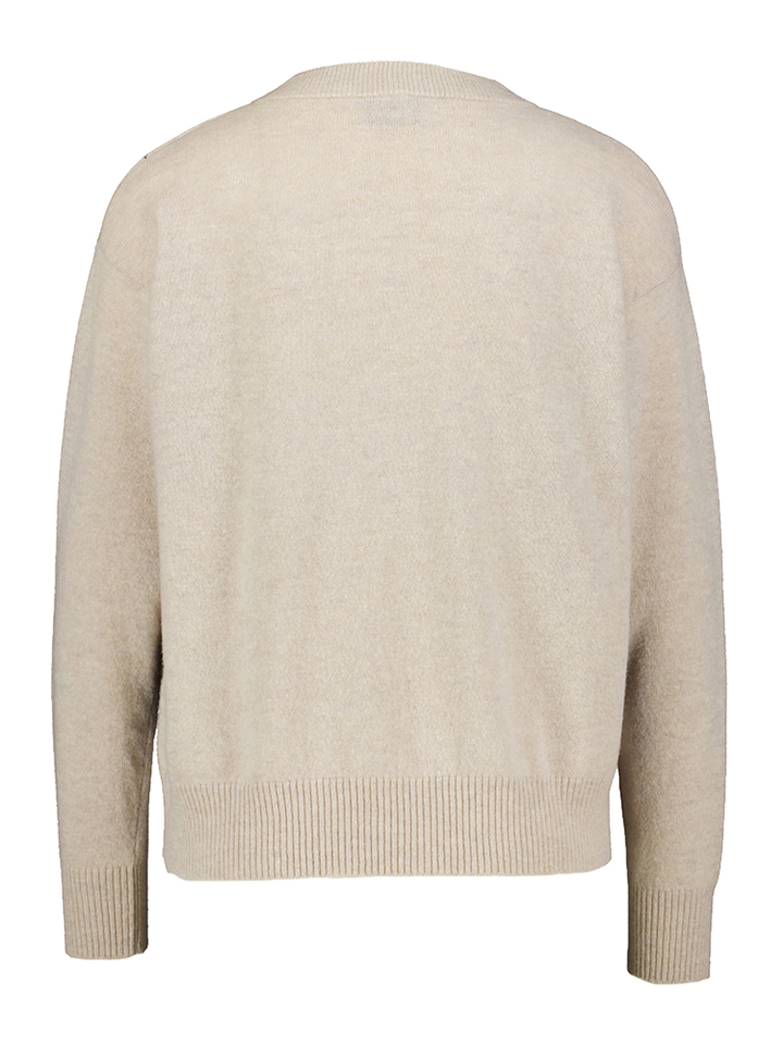 Beige pull met multicolor ruitpatroon Moira Marella