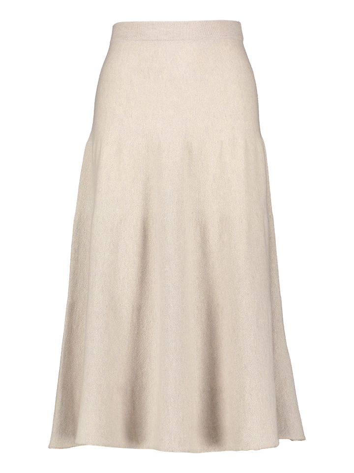 Beige wollen A-lijn rok Ermes Marella