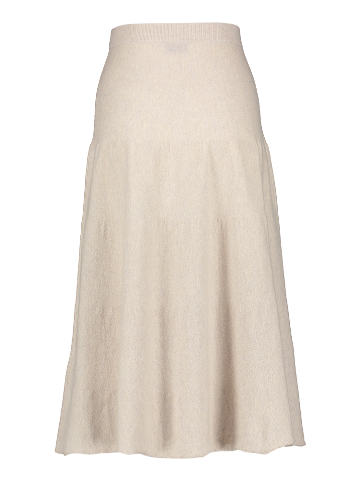 Beige wollen A-lijn rok Ermes Marella