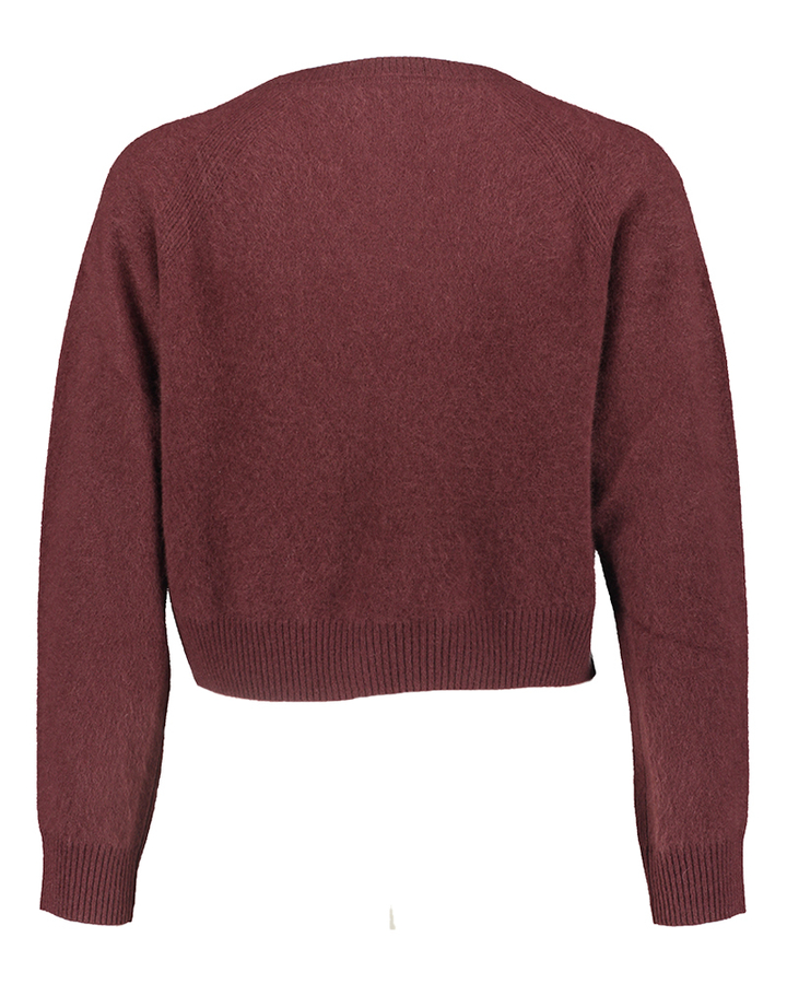 Bordeaux kleurige korte wollen gilet Meralla