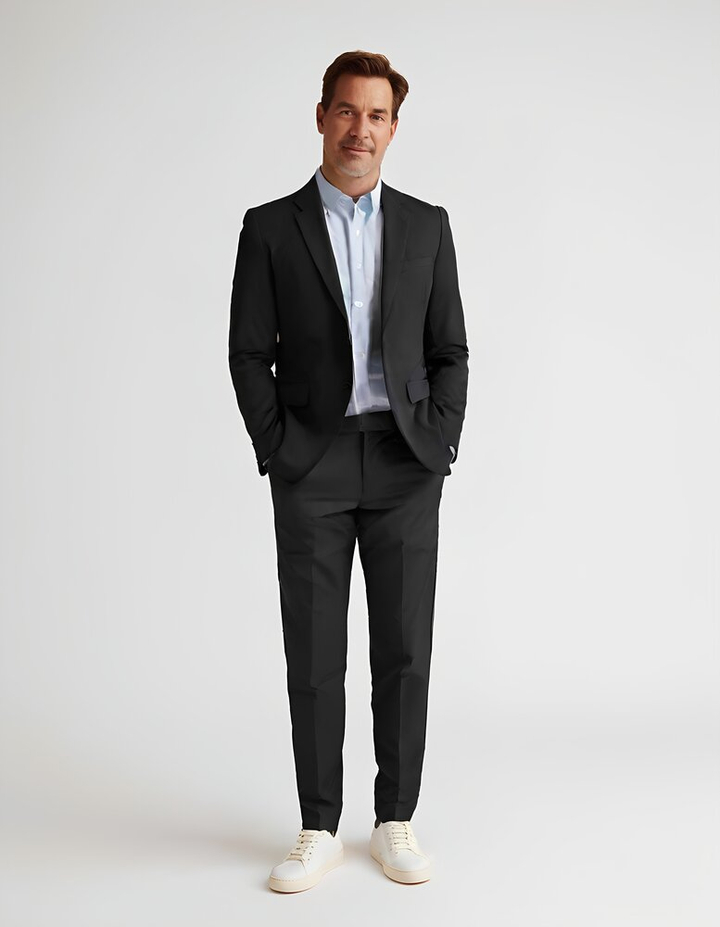 Zwarte slim fit blazer Roy Robson