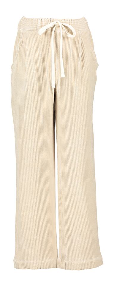 Beige ribfluwelen broek Fossa Maan