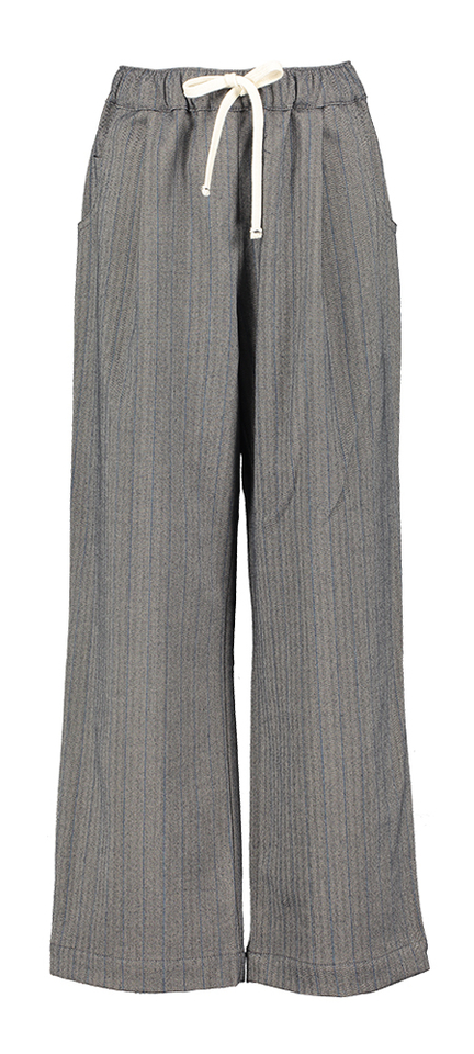 Gestreepte donkergrijze broek Fossa Maan