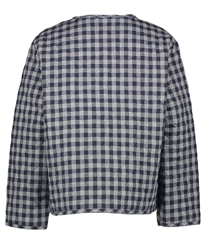 Donkerblauw kort jasje met ruiten Spaniel Maan 