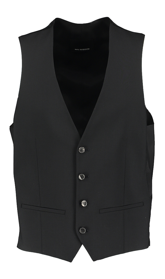 Zwarte gilet met knopen Roy Robson