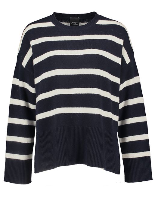 Blauw en wit gestreepte pull met split aan beide kanten Brigida Persona