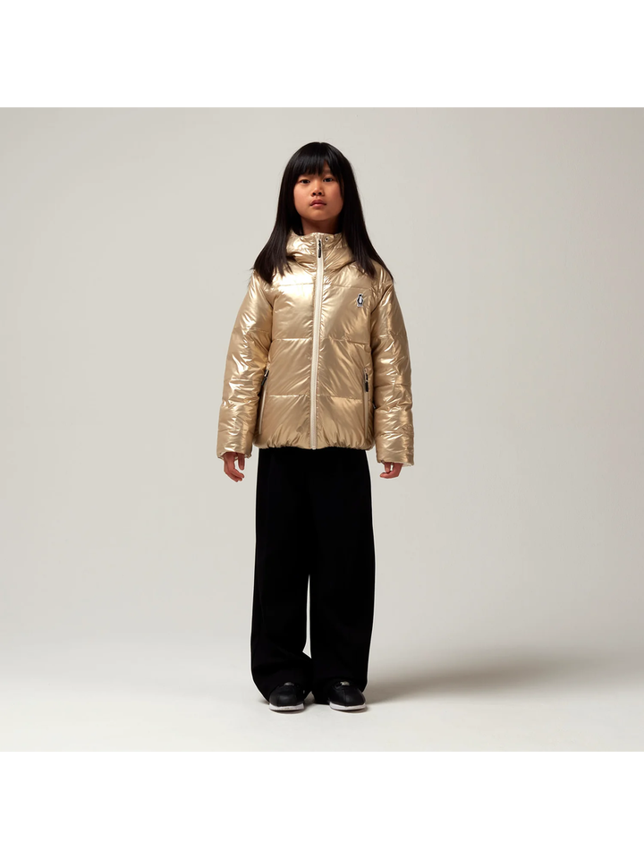 Goud kleurige jas met erits en kap Flashy Dragon Gosoaky 