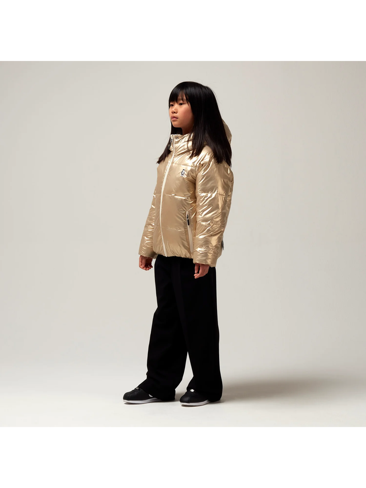 Goud kleurige jas met erits en kap Flashy Dragon Gosoaky 