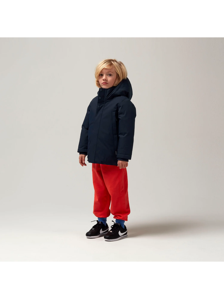 Donkerblauwe jas met kap Chipmunk Gosoaky