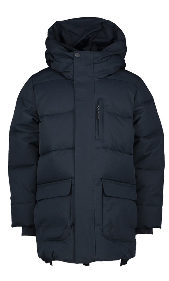 Donkerblauwe jas met kap Tiger Eye Gosoaky