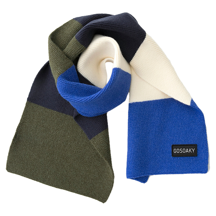 Deep dark blue multi sjaal Gosoaky