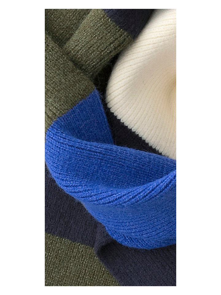 Deep dark blue multi sjaal Gosoaky